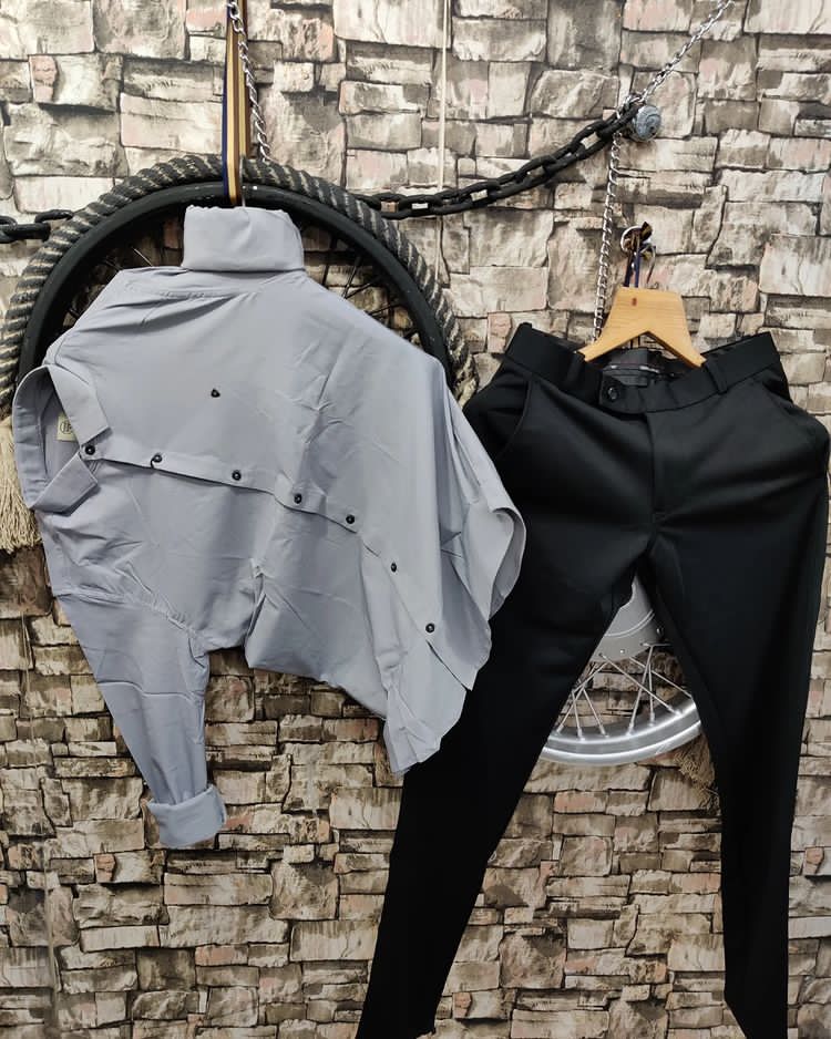 Men's Full Sleeve Formal Shirt & Lycra Pant Combo