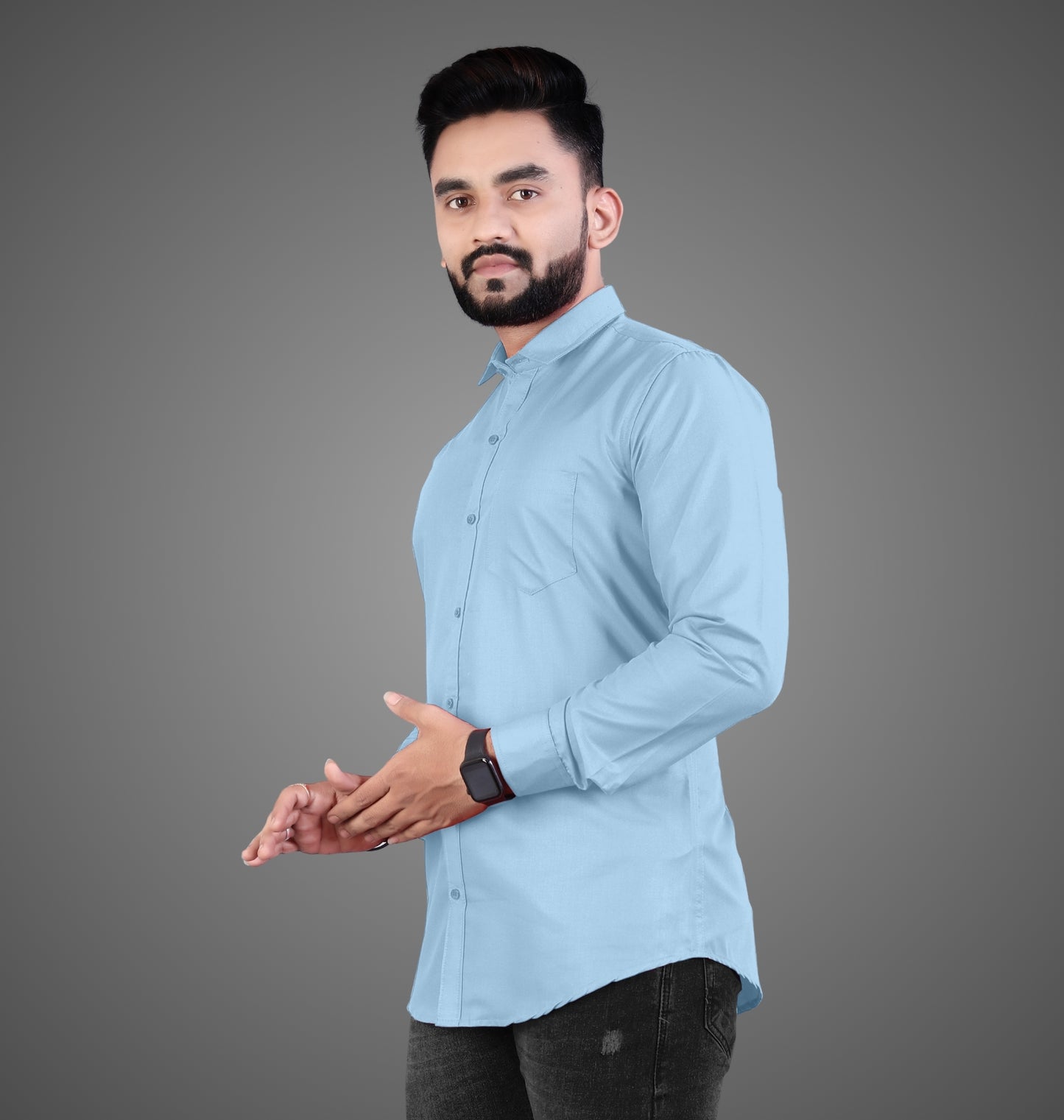 Men's Premium Cotton Blend Full Sleeve Formal Shirt – Slim Fit, Office Wear