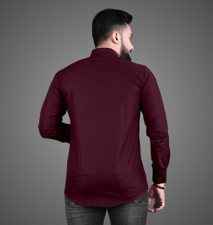 Men's Premium Cotton Blend Full Sleeve Formal Shirt – Slim Fit, Office Wear