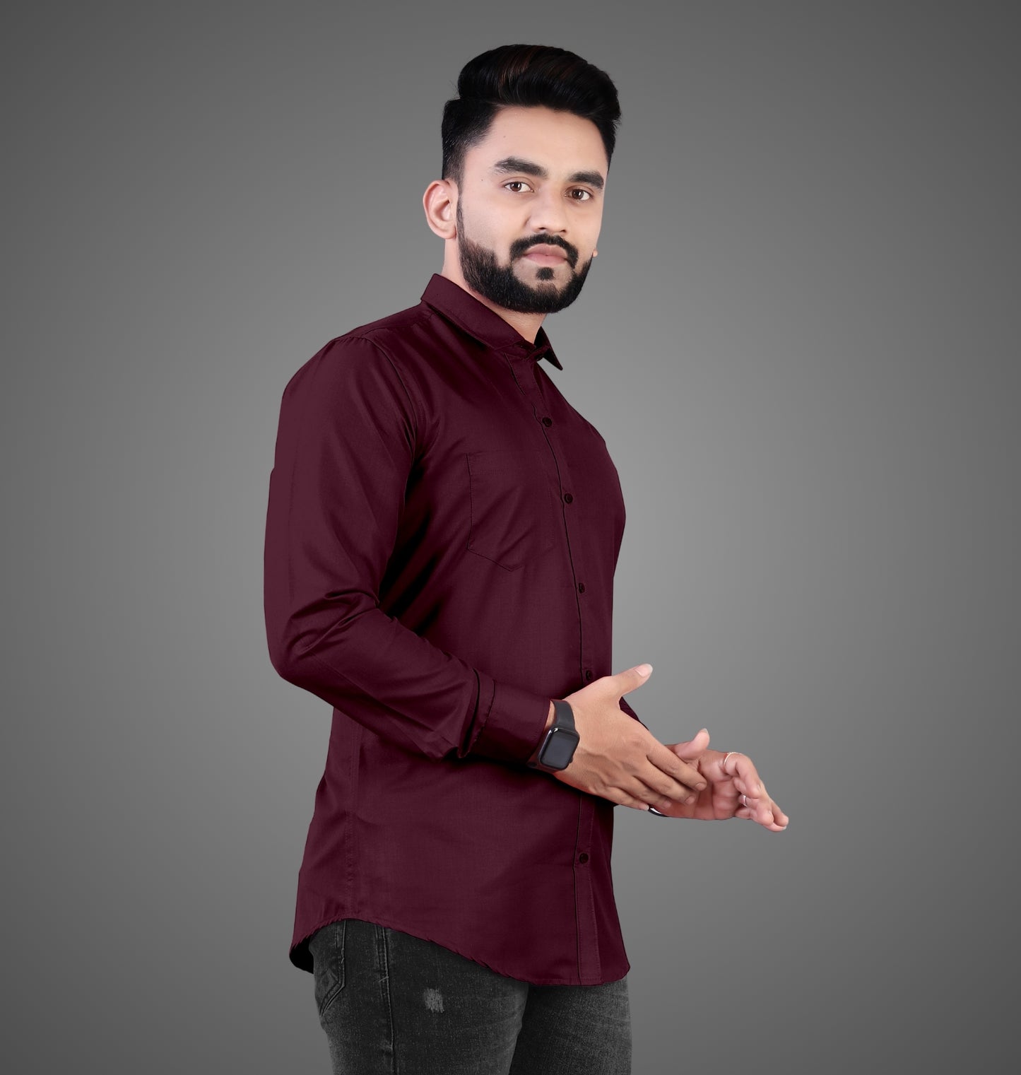 Men's Premium Cotton Blend Full Sleeve Formal Shirt – Slim Fit, Office Wear