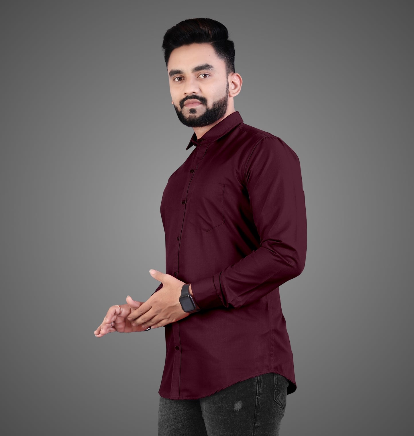 Men's Premium Cotton Blend Full Sleeve Formal Shirt – Slim Fit, Office Wear