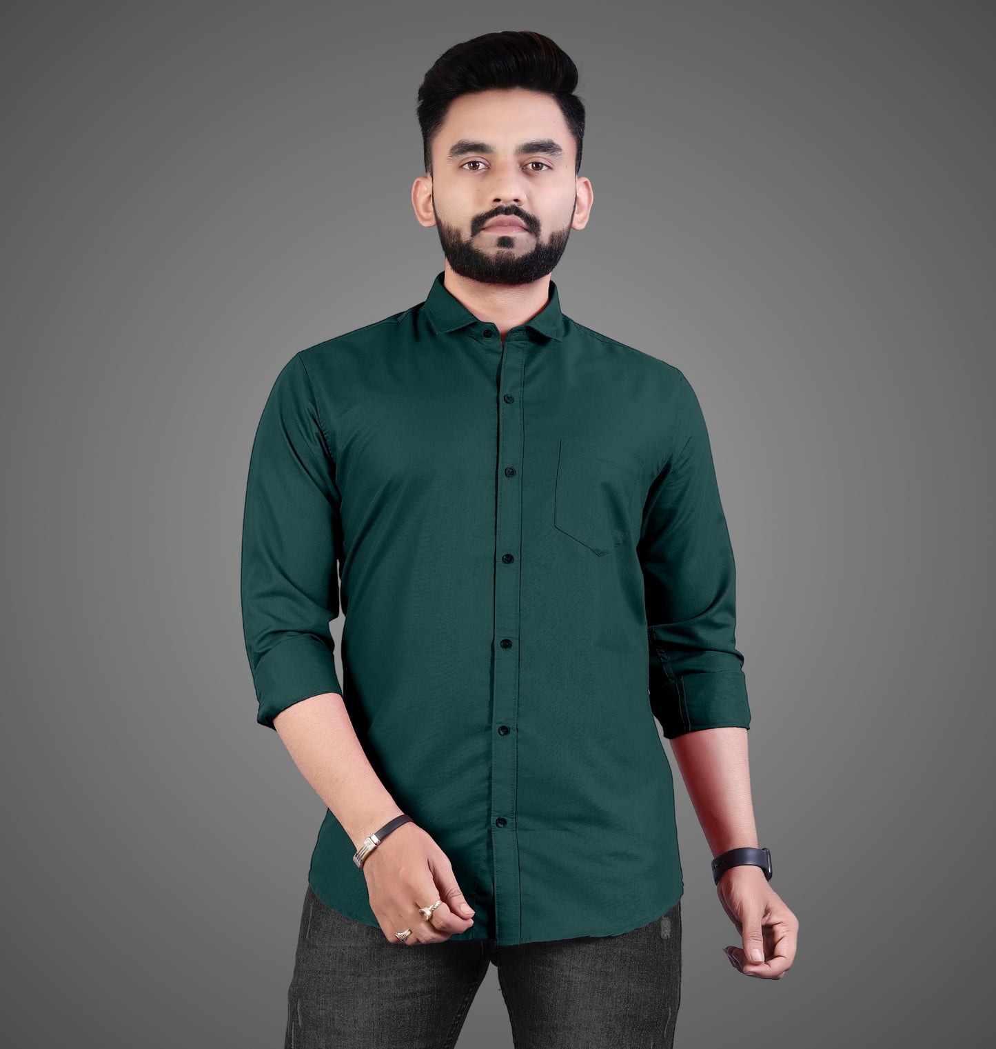 Men's Premium Cotton Blend Full Sleeve Formal Shirt – Slim Fit, Office Wear