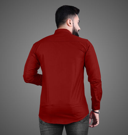 Men's Premium Cotton Blend Full Sleeve Formal Shirt – Slim Fit, Office Wear
