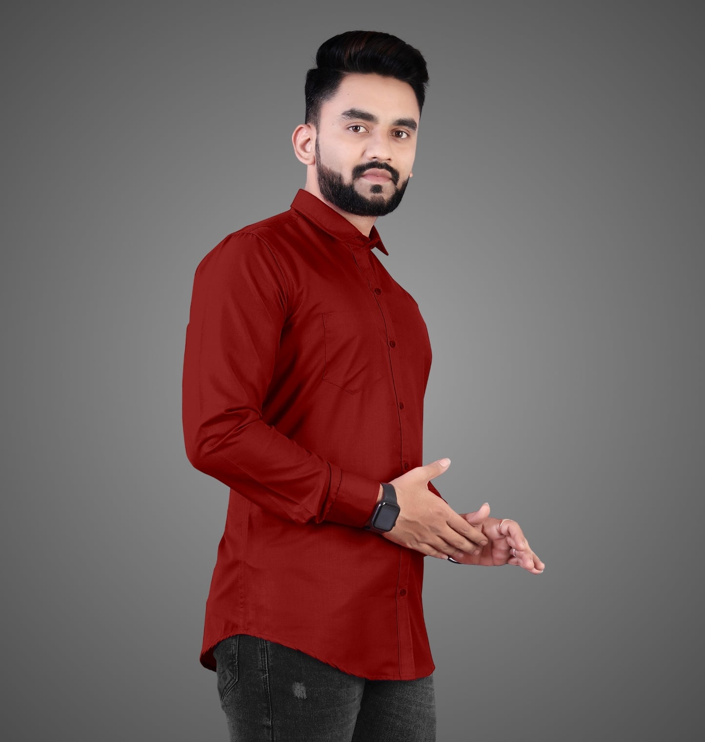 Men's Premium Cotton Blend Full Sleeve Formal Shirt – Slim Fit, Office Wear