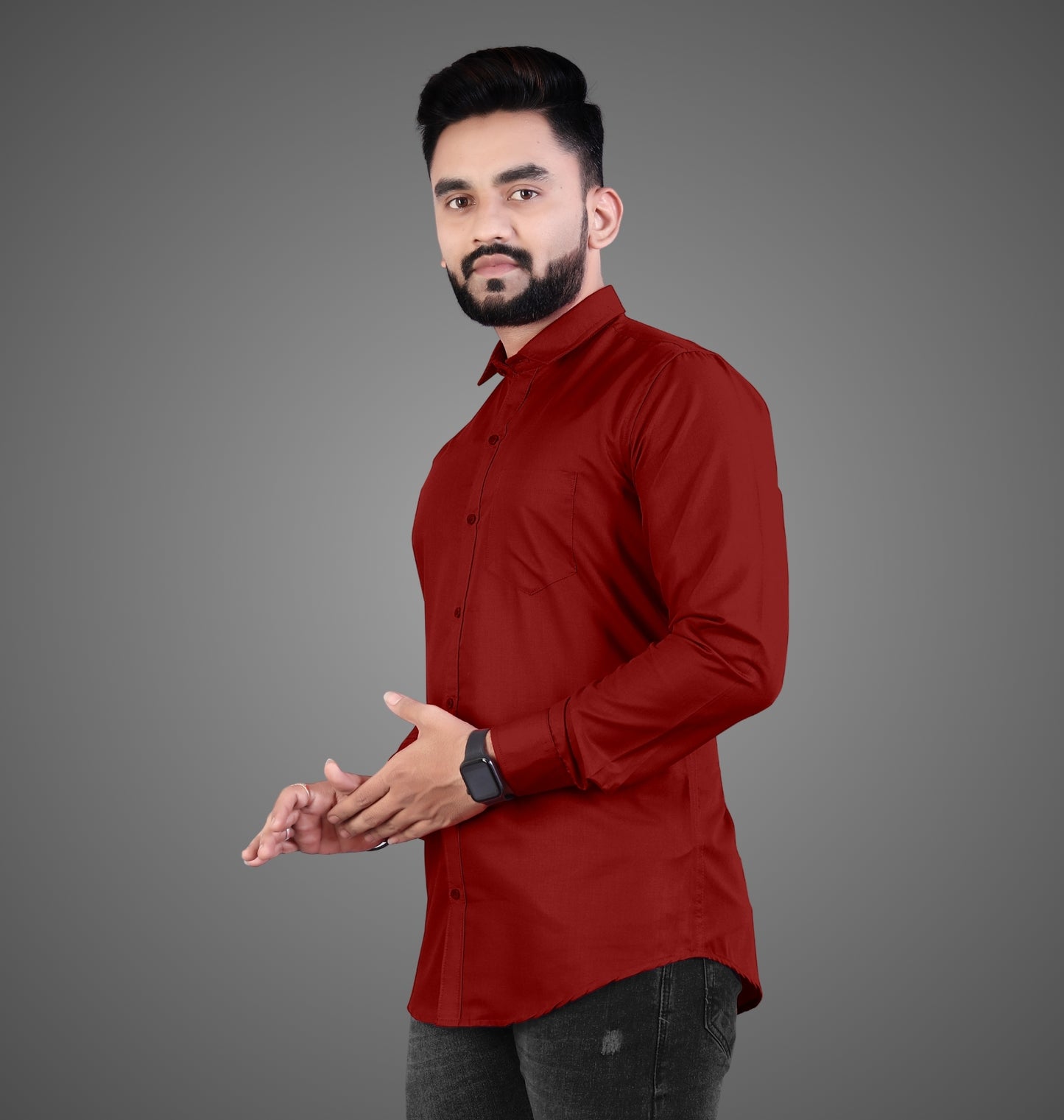 Men's Premium Cotton Blend Full Sleeve Formal Shirt – Slim Fit, Office Wear