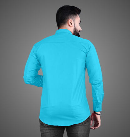 Men's Premium Cotton Blend Full Sleeve Formal Shirt – Slim Fit, Office Wear