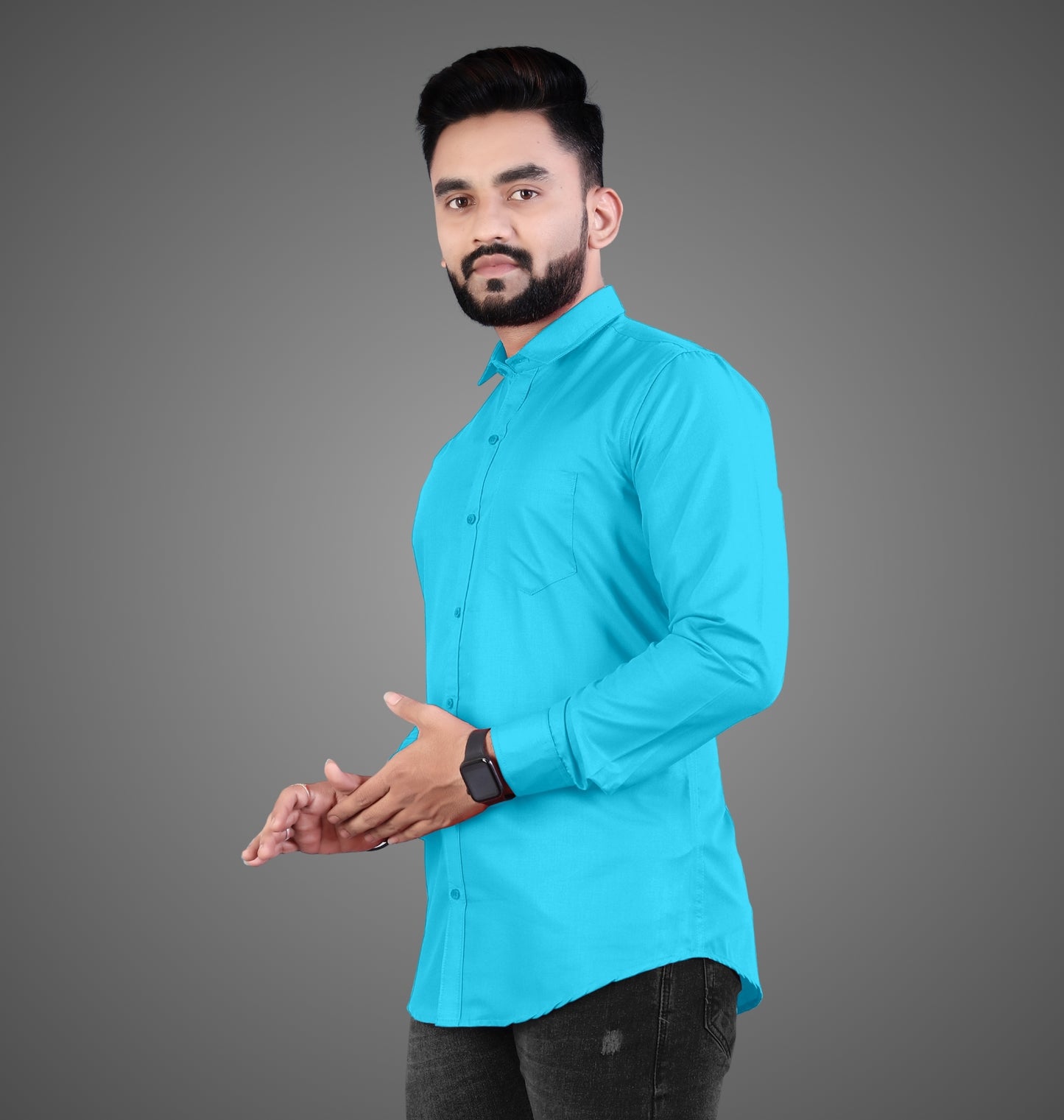 Men's Premium Cotton Blend Full Sleeve Formal Shirt – Slim Fit, Office Wear