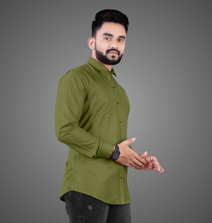 Men's Premium Cotton Blend Full Sleeve Formal Shirt – Slim Fit, Office Wear