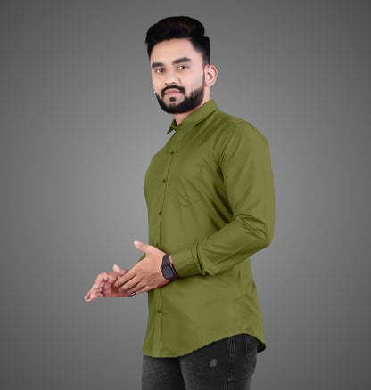 Men's Premium Cotton Blend Full Sleeve Formal Shirt – Slim Fit, Office Wear