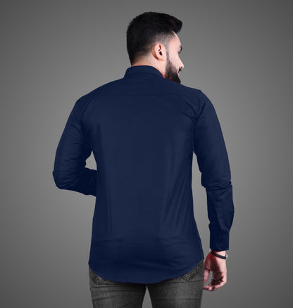 Men's Premium Cotton Blend Full Sleeve Formal Shirt – Slim Fit, Office Wear