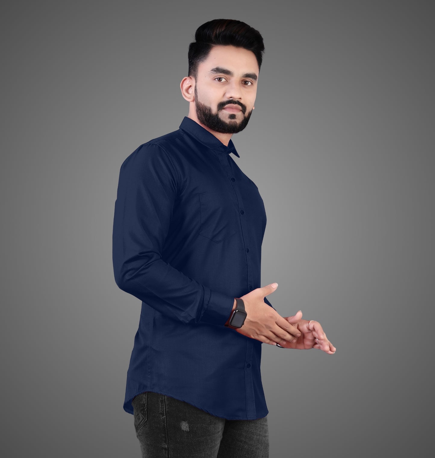 Men's Premium Cotton Blend Full Sleeve Formal Shirt – Slim Fit, Office Wear