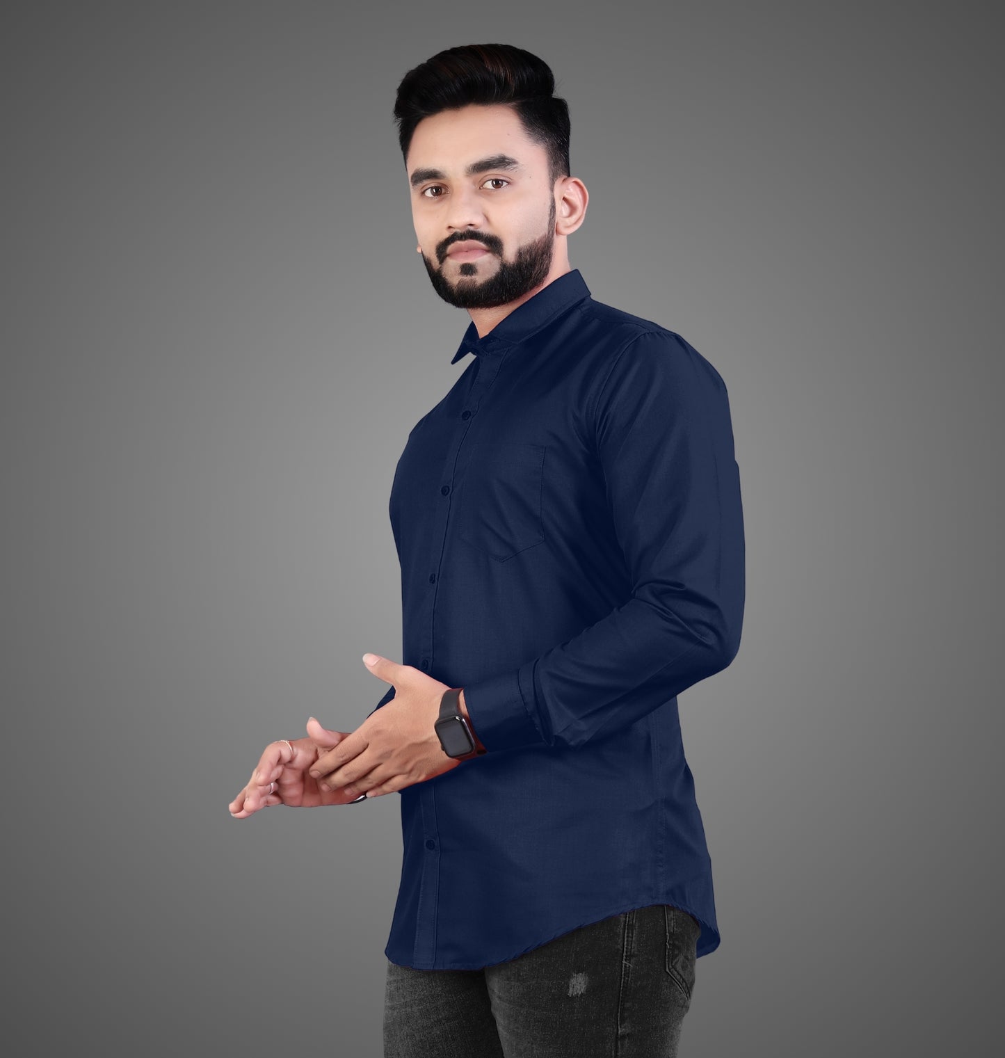 Men's Premium Cotton Blend Full Sleeve Formal Shirt – Slim Fit, Office Wear