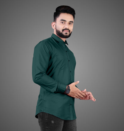 Men's Premium Cotton Blend Full Sleeve Formal Shirt – Slim Fit, Office Wear