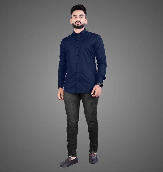 Men's Premium Cotton Blend Full Sleeve Formal Shirt – Slim Fit, Office Wear