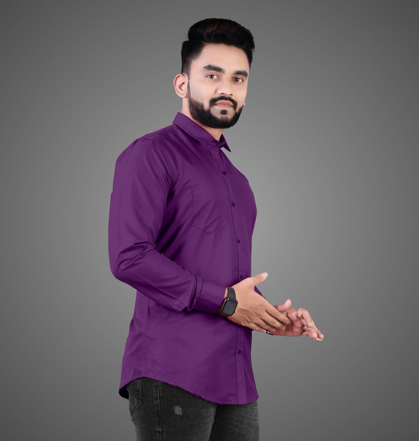 Men's Premium Cotton Blend Full Sleeve Formal Shirt – Slim Fit, Office Wear