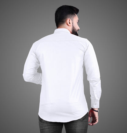 Men's Premium Cotton Blend Full Sleeve Formal Shirt – Slim Fit, Office Wear