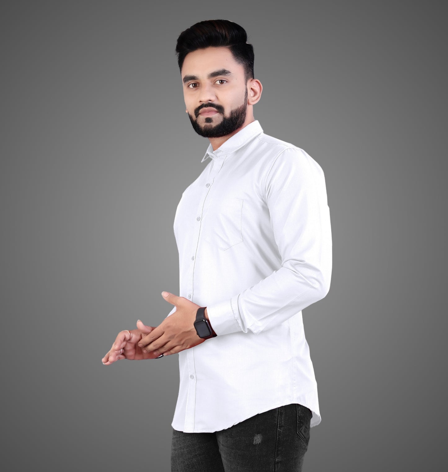 Men's Premium Cotton Blend Full Sleeve Formal Shirt – Slim Fit, Office Wear