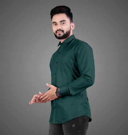 Men's Premium Cotton Blend Full Sleeve Formal Shirt – Slim Fit, Office Wear