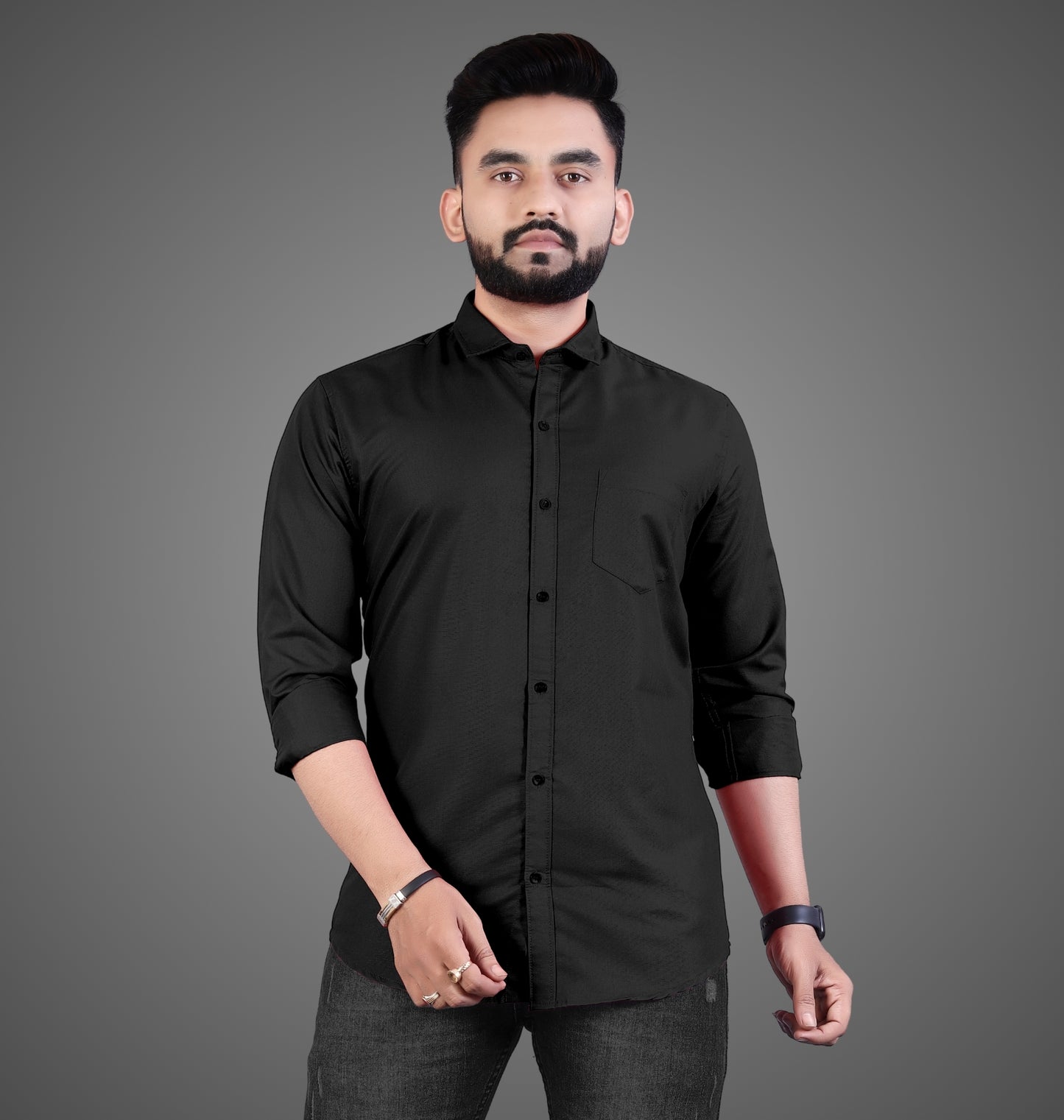 Men's Premium Cotton Blend Full Sleeve Formal Shirt – Slim Fit, Office Wear