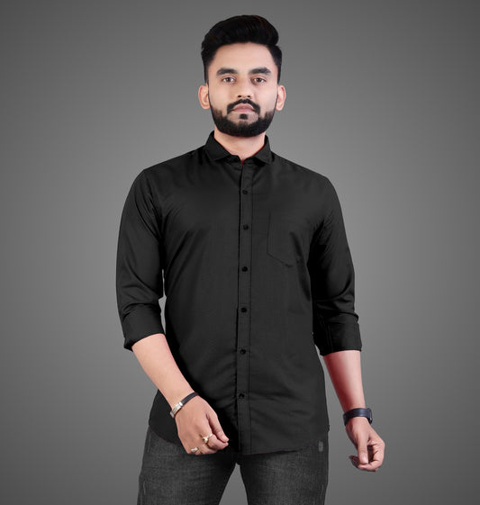 Men's Premium Cotton Blend Full Sleeve Formal Shirt – Slim Fit, Office Wear