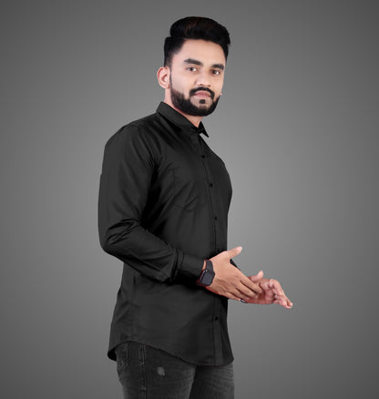 Men's Premium Cotton Blend Full Sleeve Formal Shirt – Slim Fit, Office Wear