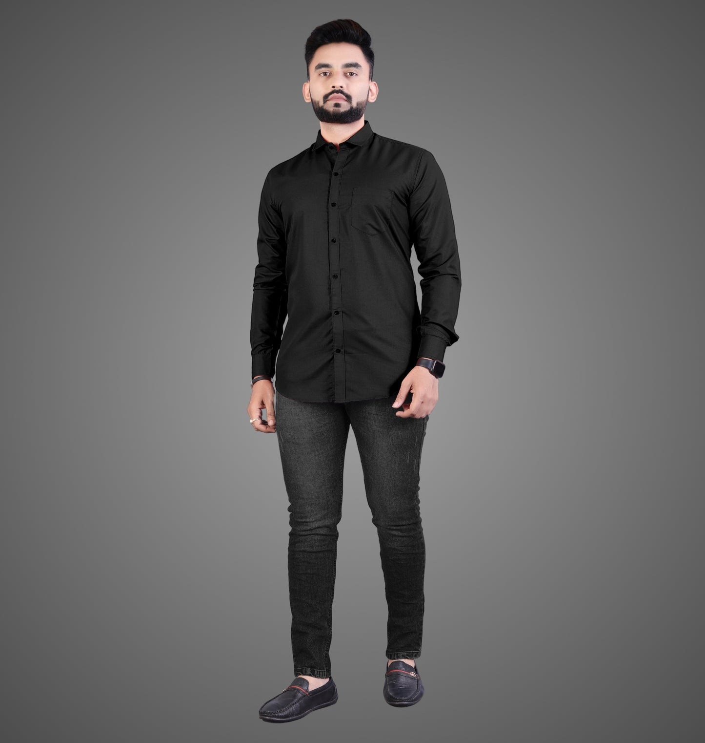 Men's Premium Cotton Blend Full Sleeve Formal Shirt – Slim Fit, Office Wear