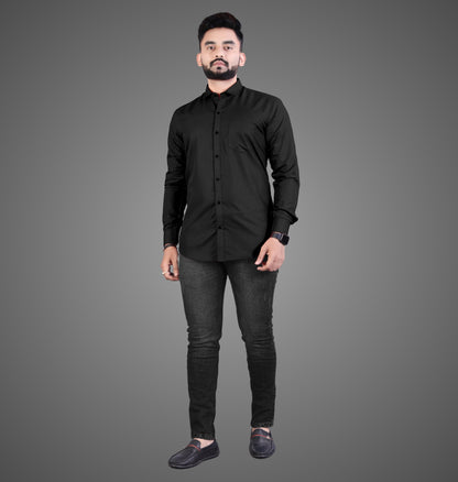 Men's Premium Cotton Blend Full Sleeve Formal Shirt – Slim Fit, Office Wear