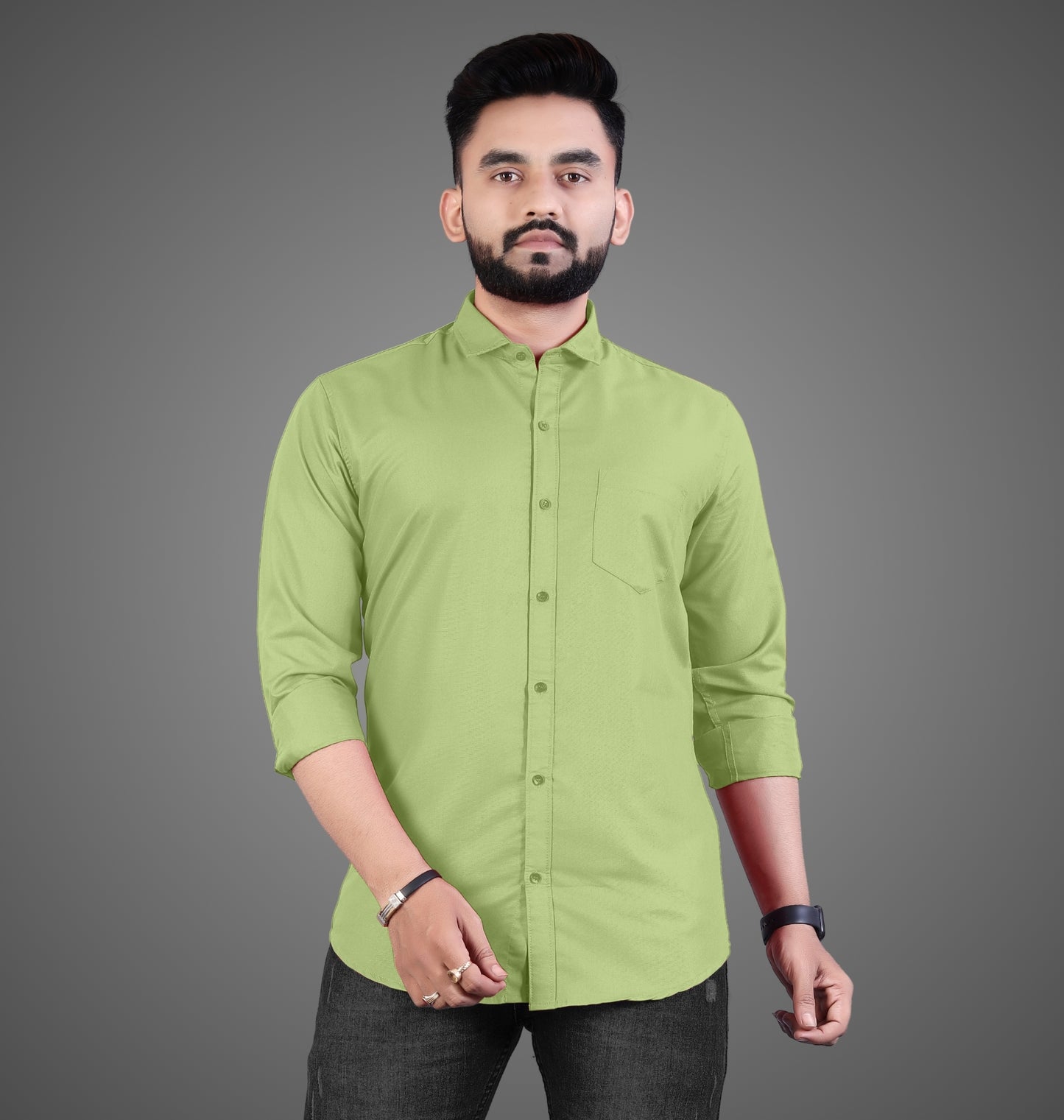 Men's Premium Cotton Blend Full Sleeve Formal Shirt – Slim Fit, Office Wear