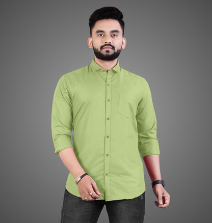 Men's Premium Cotton Blend Full Sleeve Formal Shirt – Slim Fit, Office Wear