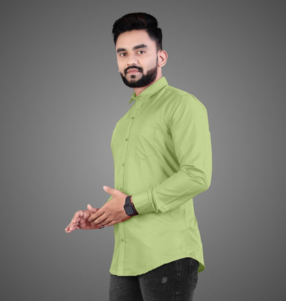 Men's Premium Cotton Blend Full Sleeve Formal Shirt – Slim Fit, Office Wear