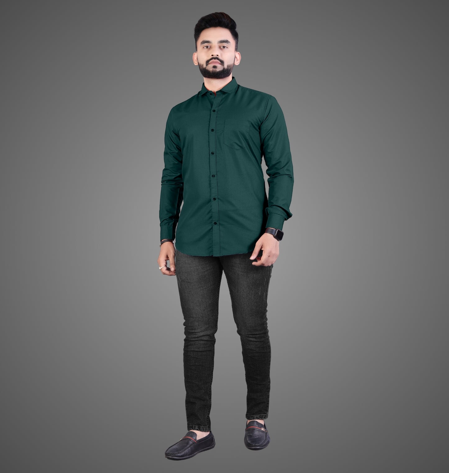 Men's Premium Cotton Blend Full Sleeve Formal Shirt – Slim Fit, Office Wear