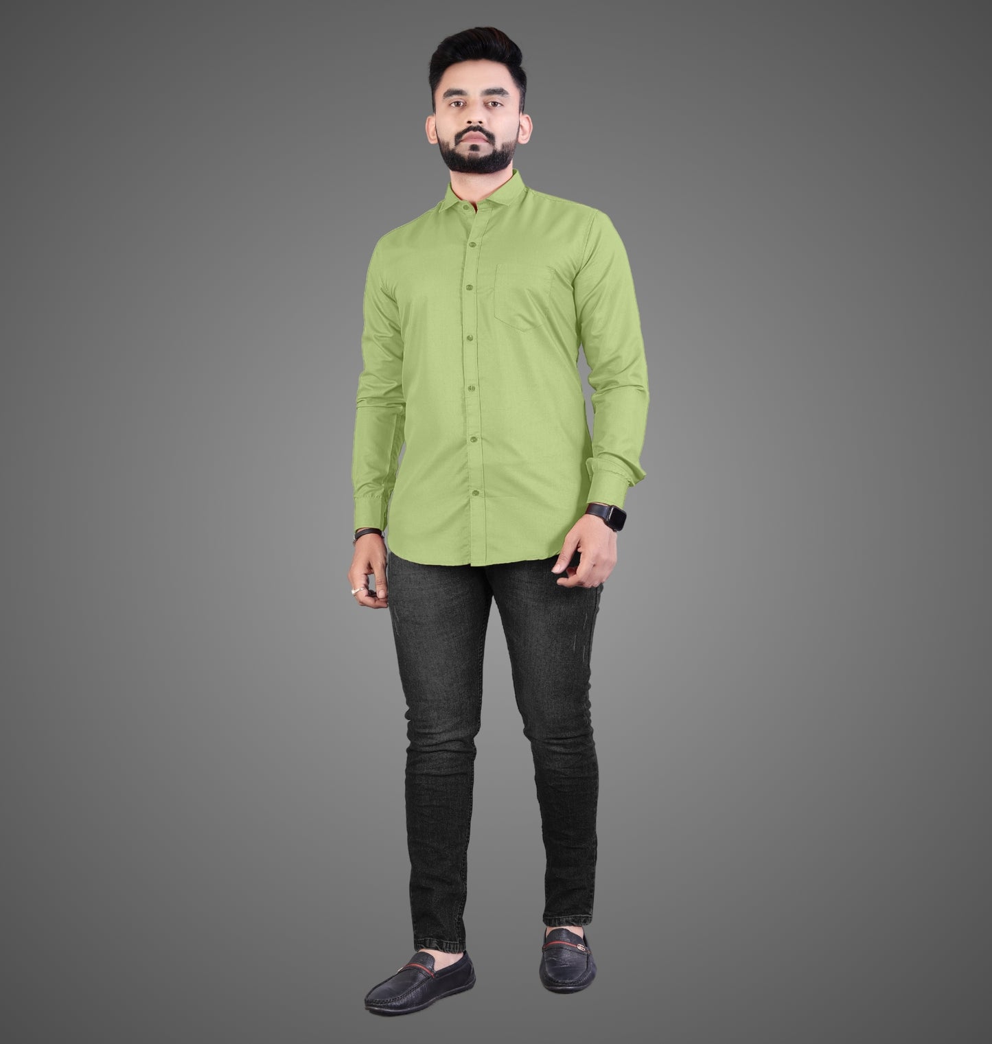 Men's Premium Cotton Blend Full Sleeve Formal Shirt – Slim Fit, Office Wear