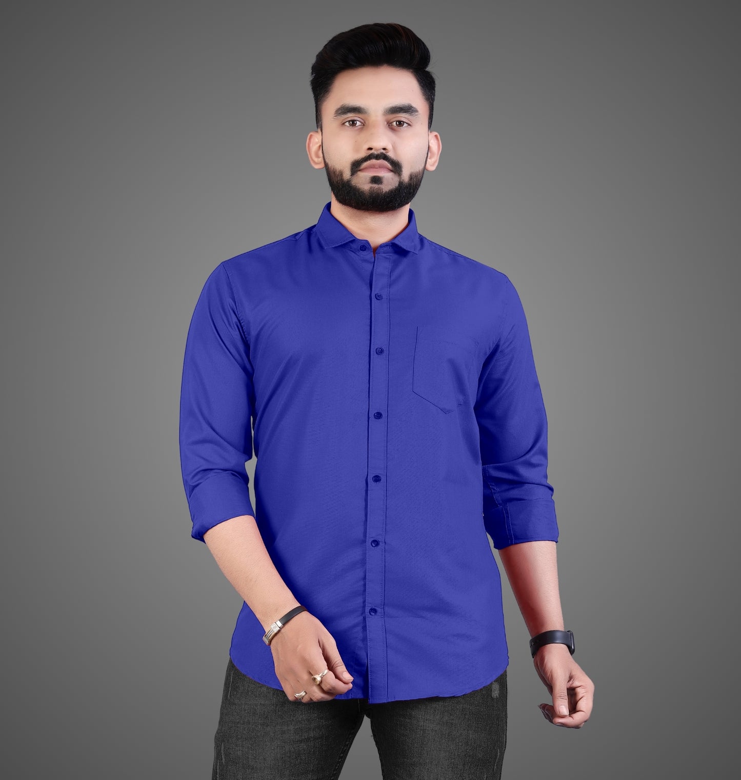 Men's Premium Cotton Blend Full Sleeve Formal Shirt – Slim Fit, Office Wear