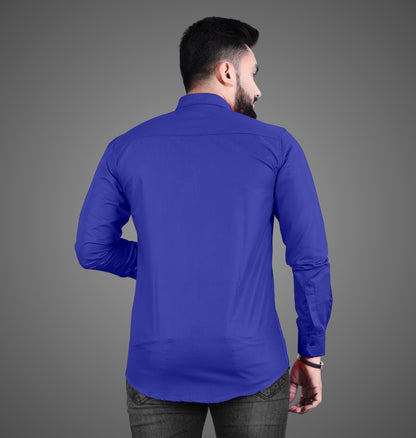 Men's Premium Cotton Blend Full Sleeve Formal Shirt – Slim Fit, Office Wear