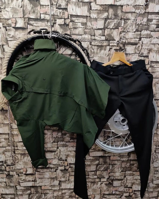 Men's Full Sleeve Formal Shirt & Lycra Pant Combo