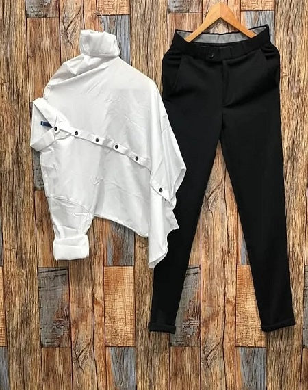 Men's Full Sleeve Formal Shirt & Lycra Pant Combo