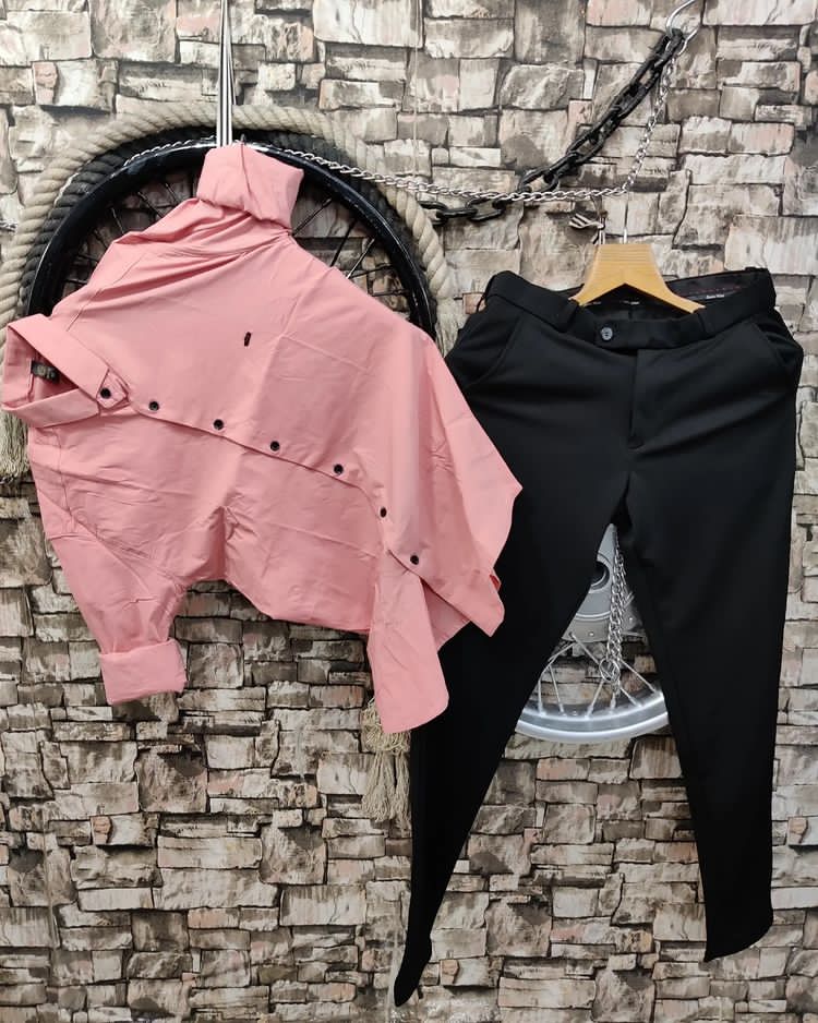 Men's Full Sleeve Formal Shirt & Lycra Pant Combo