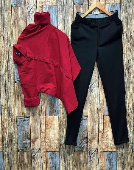 Men's Full Sleeve Formal Shirt & Lycra Pant Combo